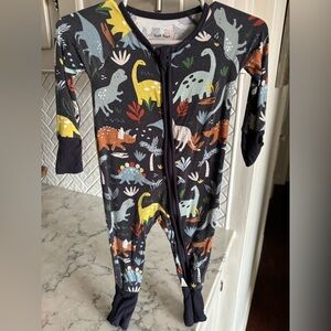 Little Sleepies Navy Dinosaur Kids Footie